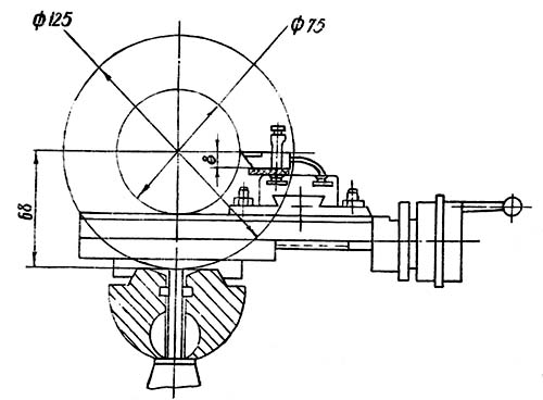 16Т02П Габаритні розміри робочого простору токарного верстата